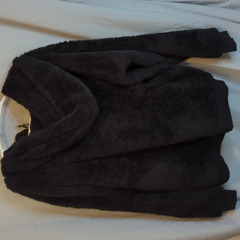 Lukka-lux black plush fleece pullover jacket - Picture 6 of 7